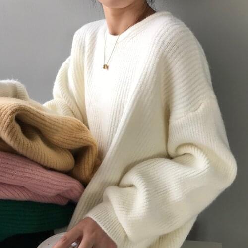 Crew-neck Sweater For women 2020 Winter New sweater South Korean casual loose soft pitted pullover