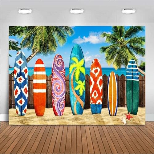 Mocsicka Tropical Backdrop Surfboard Backdrop for Photography Beach Backdrop Hawaii Backdrop Summer Backdrop Decoration for Part