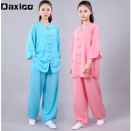 Taiji Uniform Women Summer Elegant Wushu Suit Man TaiChi Uniform Morning Exercixse Kung Fu Suit Perfroamnce Dance Clothing