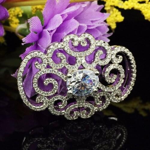 Zirconia White Zircon White Gold Pendant Rectangular Shaped Pendant Send Necklace Women Zircon Fluorescent Scarf Necklace Women