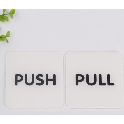 1Pcs Pull Push WC Men Women Sticker Sign Board Home Shop Wall Door Stainless Steel Multifunction Creative Household 2019NEW Hot