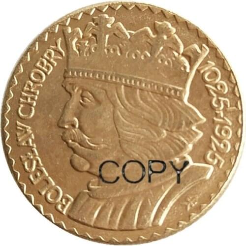 1925 Poland 20 Zlotych Gold Plated Copy Coin