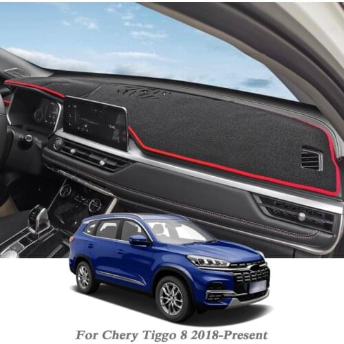 Car Styling Dashboard Avoid Light Pad Instrument Platform Cover Mats Rose For Chery Tiggo 8 2018-Present LHD&RHD Anti-dust
