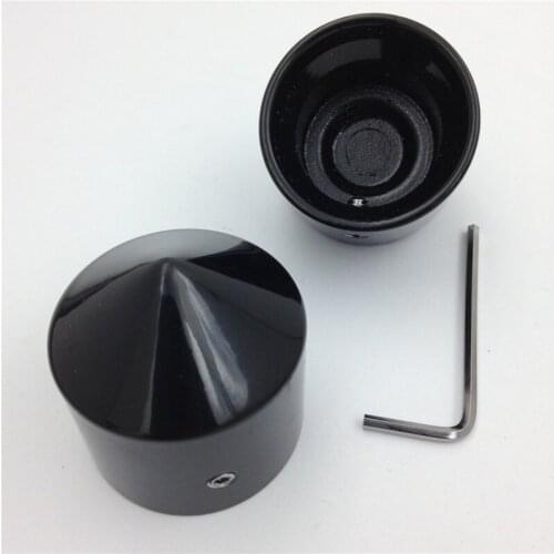 Aftermarket free shipping Motorcycle accessories 28mm Front Axle Nut Covers Black for Universal Harley Suzuki Honda Kawasaki
