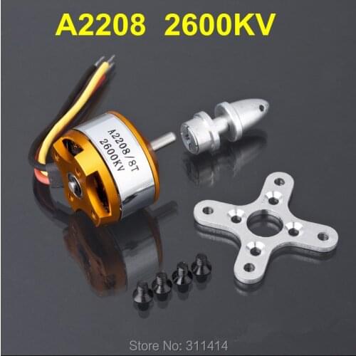 1peice XXD A 2208 A2208 2600KV 8T Brushless Outrunner Motor W/ Mount For RC Aircraft Copter Airplane Electric Motor Engine