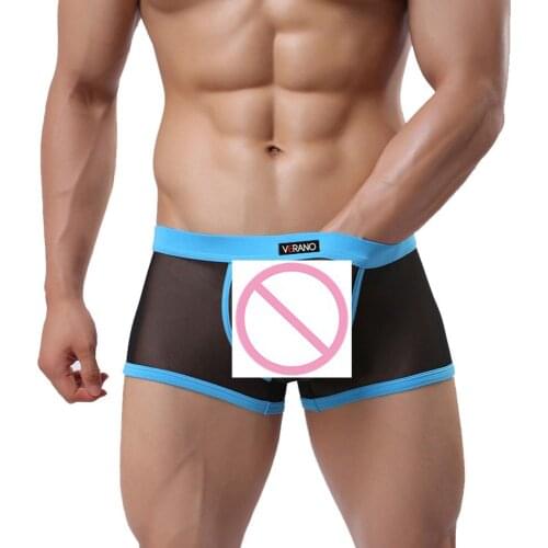More color choose mens underwear boxers high quality Sexy Mesh men underwear Shorts Underwear M31-1