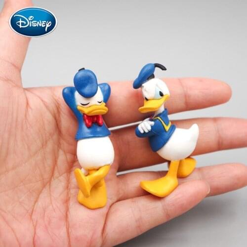 Disney 2pcs mini toys classic cute doll Donald Duck DIY decoration materials baking cake decoration ornaments gifts