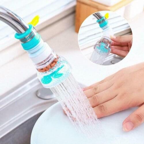 360 Degree Home Rotatable Water Bubbler Swivel Head Water Saving Faucet Aerator Nozzle Tap Adapter Device With Activated Carbon