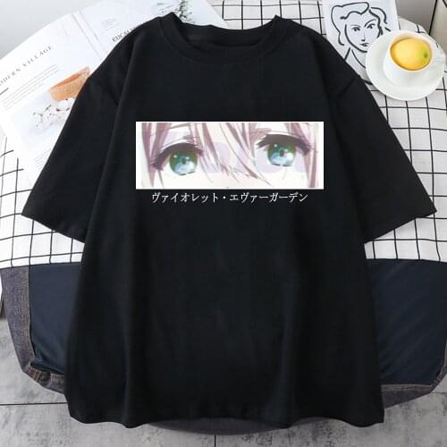 Japanese Anime Violet Evergarden T-shirt Men Unisex Graphic Aesthetic T Shirt Cute Manga Tshirt Streetwear Top Tee Male