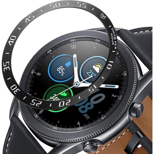 For Samsung Galaxy Watch 3 45mm Bezel Ring Cover galaxy watch 3 41mm Adhesive Cover Anti Scratch Collision Protector Bezel Loop