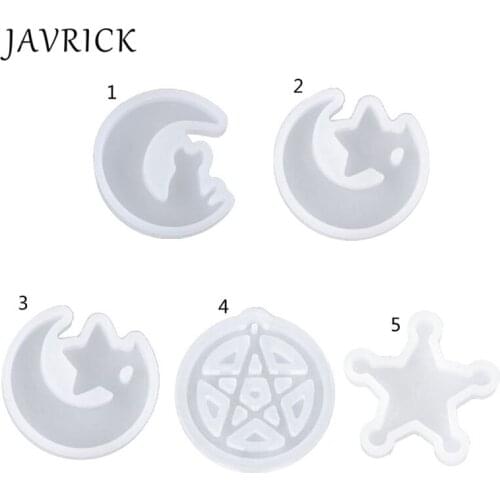 Cat Moon Star Silicone Molds Resin Earring Necklace Pendant Jewelry Making Tools