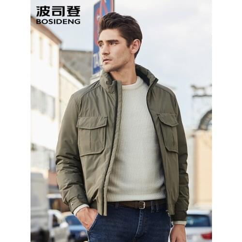 BOSIDENG mens stand collar duck down jacket smart casual winter warm coat B90131101