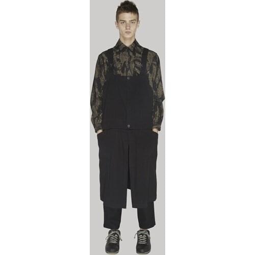 Mens New clothing Hair Stylist overalls Designer Oil Painting Skirt and Trousers Connection pants plus size costumes