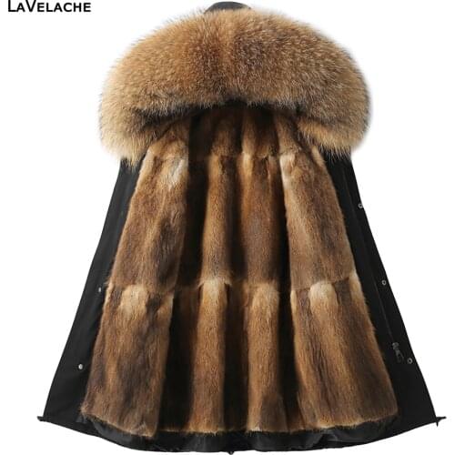 Real Mink Fur Jacket Men Parka Winter Coat 2020 New Thick Warm Long Natural Fur Man Overcoat Fashion Luxury Outerwear Streetwear