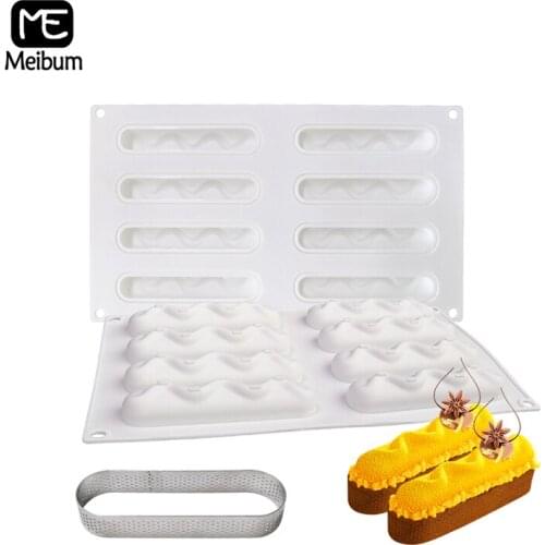 Meibum New Combination Quicksand Cake Metal＆Silicone Mold DIY Tart Chocolate Pastry Mould Mousse Dessert Cake Modle Baking Tools