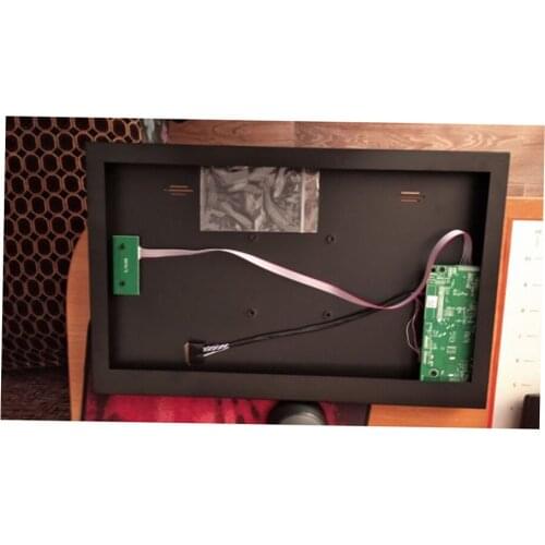 Panel 15.6" 58C Controller board + Metal alloy back cover case box VGA HDMI-compatible kit for LP156WHB LED LCD 1366x768 DIY