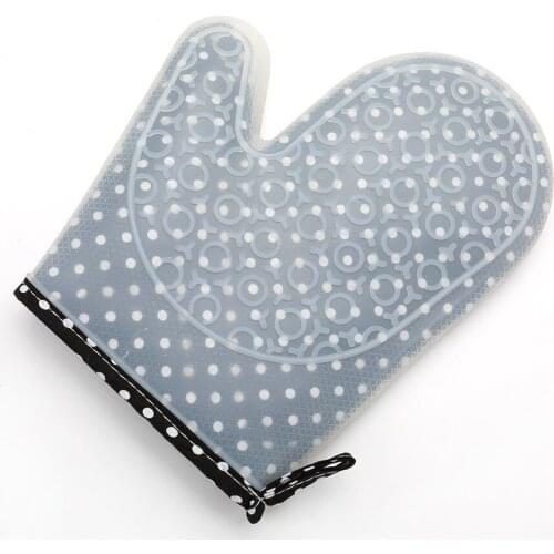 1PCS Oven Mitts Food Grade Silicone Baking Gloves Heat Resistant BBQ Glove Thick Short Design Kitchen Cooking Glove HOT