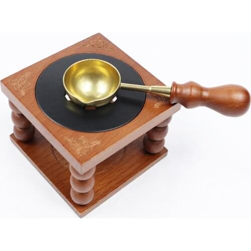 Vintage Stamp Wax Seal Beads Sticks Warmer Wax Sticks Melting Glue Furnace/Spoon Tool Pot For Wax Seal Stamp Home Craft Gift