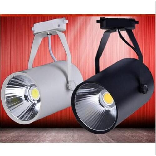 LED Track Light 30W COB Rail Lights Spotlight Equal 300W Halogen Lamp 45mil 110v 120v 220v 230v 240v Warm Cold Natural White