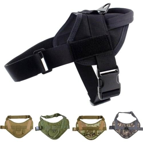 CQC Tactical Service Dog Molle Vest Harness Pet Clothes Outdoor Military Police Patrol Training Walking Hunting Vest