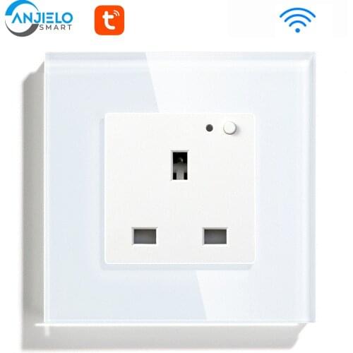 Anjielosmart Tuya WIFI in-Wall Outlets, No Hub Required – Smart Socket Works with Alexa and Google Home, Only 2.4 GHz