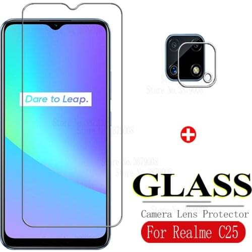 Camera lens protective glass for oppo realme c25 c 25 25c 6.5'' screen protector tempered glass for realmi real me c25 sklo film