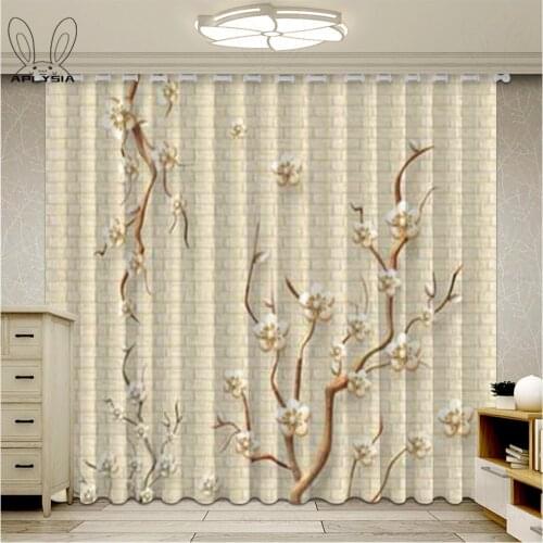 Custom Blackout Window Curtain 3d Line Branches Modern Bedroom Curtains Living Room Rustic Curtains Drapes Ultra-thin
