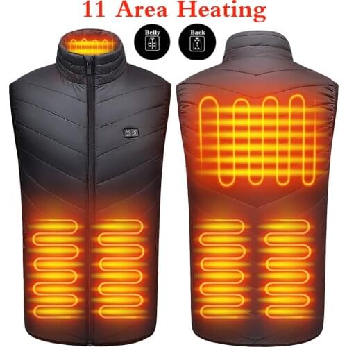 New 11 Heated Vest Jacket Fashion Men Women Coat Clothes Camouflage Electric Heating Thermal Warm Clothes Winter Heated Hunting