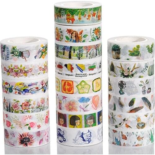 1 PCS New Color Building City Paper Washi Tape Adhesive Tape DIY Scrapbooking Sticker Label Masking TapeSchool Office Supplies