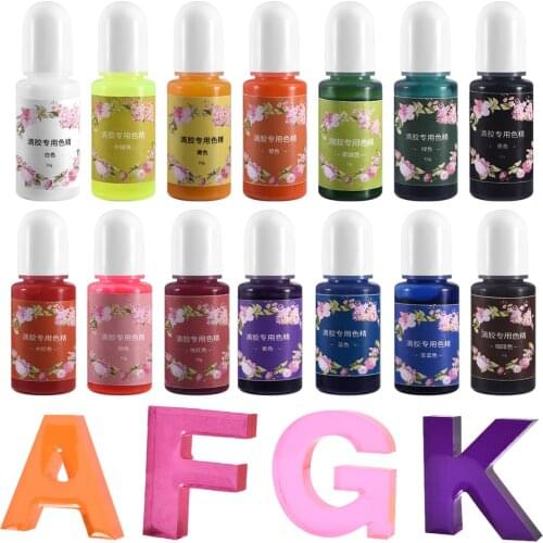 10ml Epoxy Resin Pigments Liquid Colorant Highly Concentrated Dye DIY Soap Crystal Silicone Mold Jewelry Making Handmade Crafts