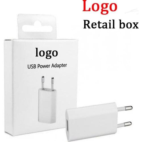 10 Pcs/Lot USB Charger Wall Travel Charger Power Adapter For Apple iPhone 12 11 XS MAX XR 8 7 6 Plus 5s SE 5V 1A EU Plug Charger