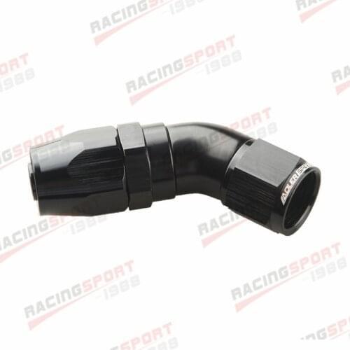 -10AN 10AN AN10 45 Degree One Piece Full Flow Hose End Black