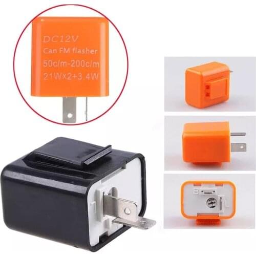 2PCS Electronic LED Adjustable Flasher Relay For Honda Kawasaki KTM Suzuki Yamaha Turn Signal Light Blinker Motorcycle Switches