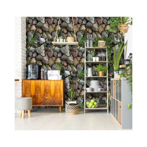 3D Stone Wall Sticker Wall Pictures For Living Room Cafe Wall Decor Restaurant Wall Pictures Bathroom Kitchen Sticker Wallpaper