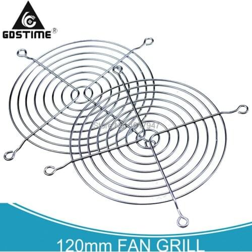 50PCS Gdstime DC Fan Grill Protector Metal Finger Guard 120mm 12cm Silver Tone for PC Computer