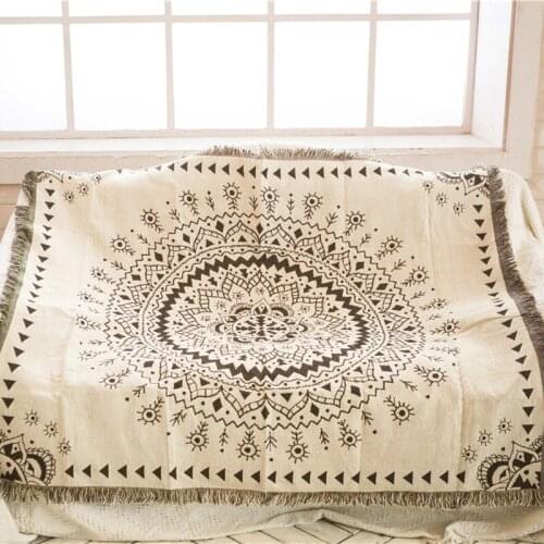 Bohemian Geometric Rug Blanket Sofa Cover For Adults Kids Home Sofa Covers Cobertor Hanging Tapestry for Sofa Bed Plane Travel