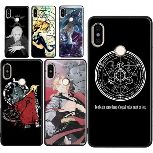 Fullmetal Alchemist Edward Elric Case For Xiaomi Redmi Note 10 Pro Cover For Redmi Note 9 Pro 8 8T 9S 9A 9C 9T Bumper Coque
