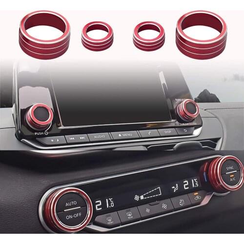 Centre Console Sound Volume Knob Cover for Nissan Altima Sentra Sedan Sport EX EX-L LX Car AC Air Conditioning Knob Ring