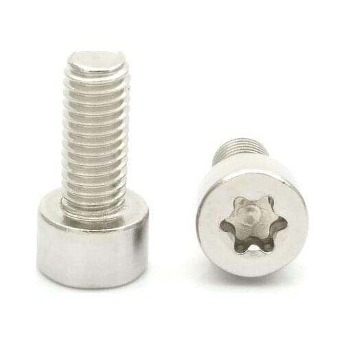 30pcs M4 304 stainless steel Torx cylindrical head anti-theft screw T&TX cup without column machine bolt GB2671.2 6mm-32mm L