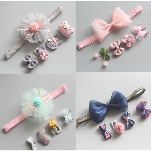Kids Headwear Baby Hair Band Baby Girl Headband Childrens Crown Hair Clip Removal Tool Set Girl Hairclip Accessories
