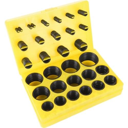 NBR O Ring Seal Kit Rubber O-ring Sealing Gasket Assortment Set for Car Universal 386pcs Black 30 Different Sizes