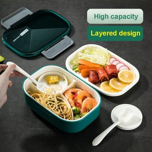 Double Bento Box food container storage Breakfast Boxes japanese snack box containers for hot food thermal lunch box for kids