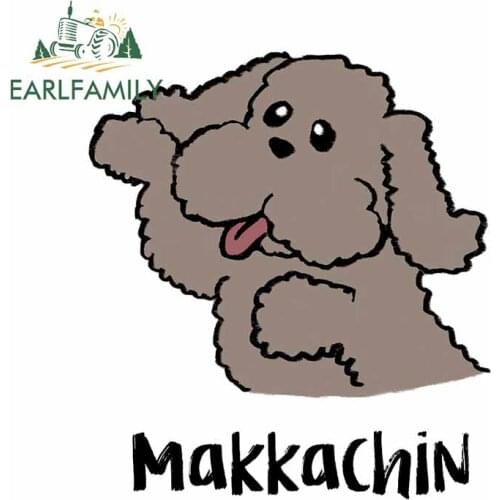 EARLFAMILY 13cm x 11.6cm for Makkachin Dog Decal Car Styling Refrigerator Laotop Car Stickers Waterproof Camper JDM Assessoires