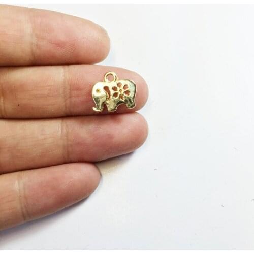 Eruifa 20pcs 12*8mm Nice Elephent Zinc alloy Beads Charms Pendant Jewelry DIY Handmade Necklace,Earrings