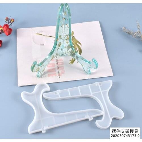 DIY Crystal Epoxy Mold Milk Tea Cake Bracket Multifunctional Good-Looking Simple Swing Table Bracket Silicone Resin Mold