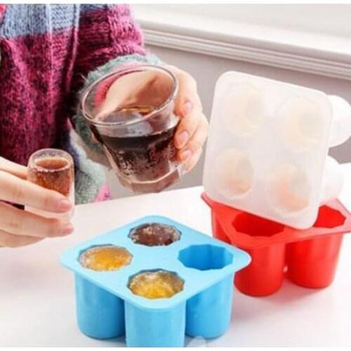 Bar Party Drink Ice Tray Cool Shape Ice Cube Freeze Mold Ice Maker Mould You Can Eat A Cup 4-Cup Ice Mold Cup