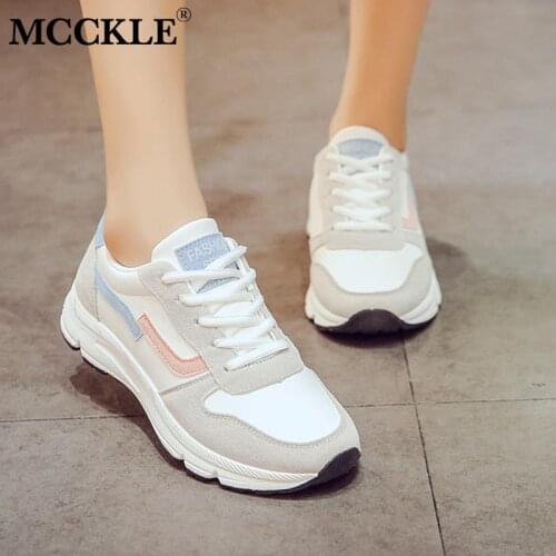 MCCKLE Women Chunky Sneakers Casual Dad Shoes 2020 Female Lace up Mesh Woman Platform Comfort Fashion Ladies Walking Shoes New