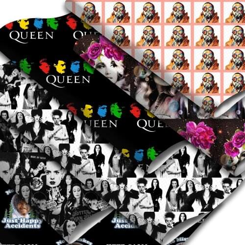 Movie Characters Printed Synthetic Leather Fabric Star Faux Leather Sheets 20x33cm for DIY Earrings Hair Bows Handbags Pouches