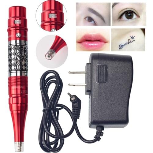 Microblading Tattoo Permanent Makeup Pen Machine Eyebrow Tattoo Machine Swiss Motor Pen Gun 35000R/M for Traditional PMU Needle
