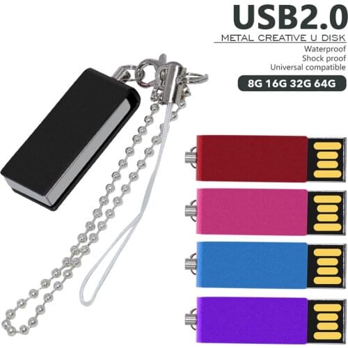 Metal pen drive 64GB usb memory 8GB waterproof pendrive 16GB 32GB flash usb flash drive 128GB usb 2.0 stick Key gift